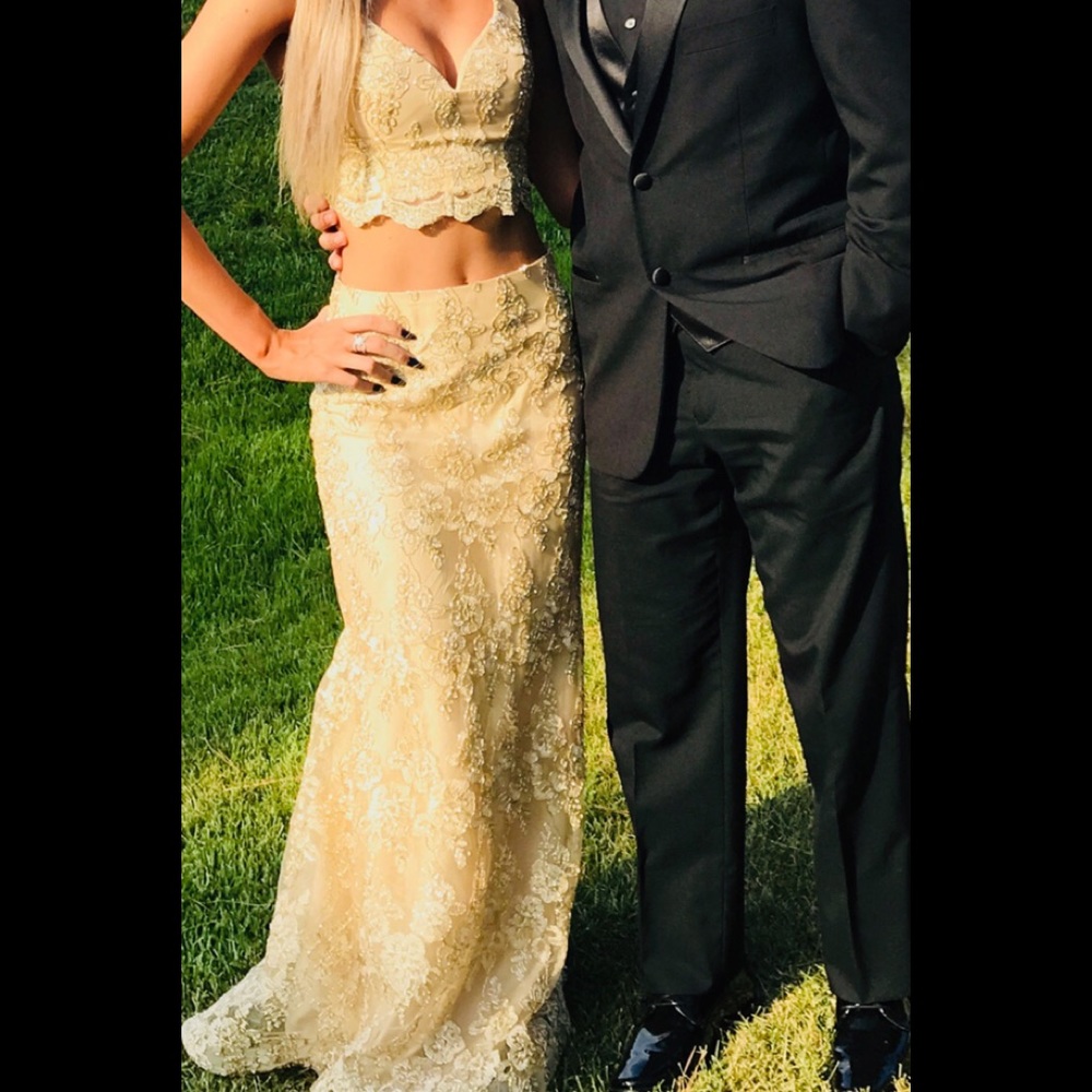PROM? WEDDING  2 pc - gold